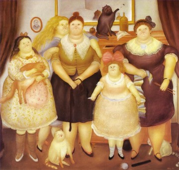 Artworks by 350 Famous Artists Painting - The Sisters Fernando Botero